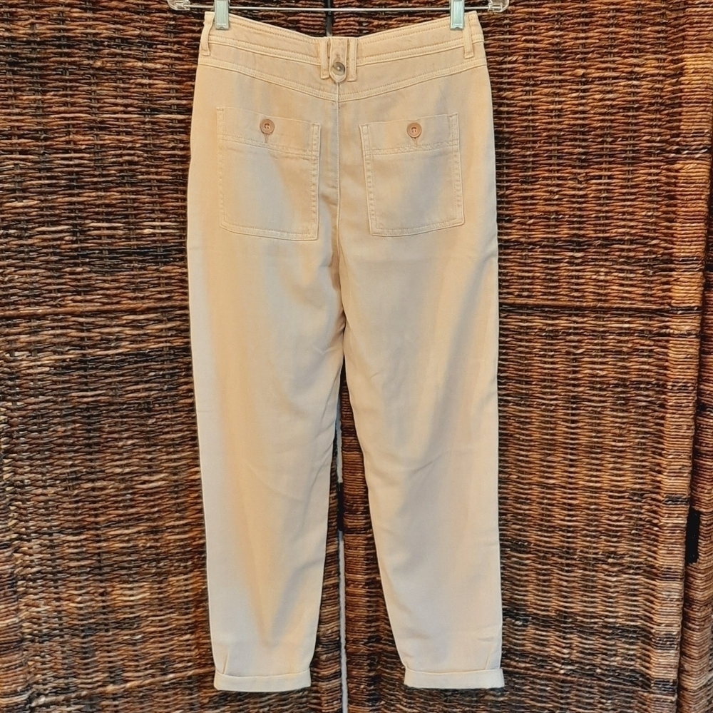 Anthropologie Retro Vintage Denim Trouser Pants 25 Cottagecore Rose Gold Coastal